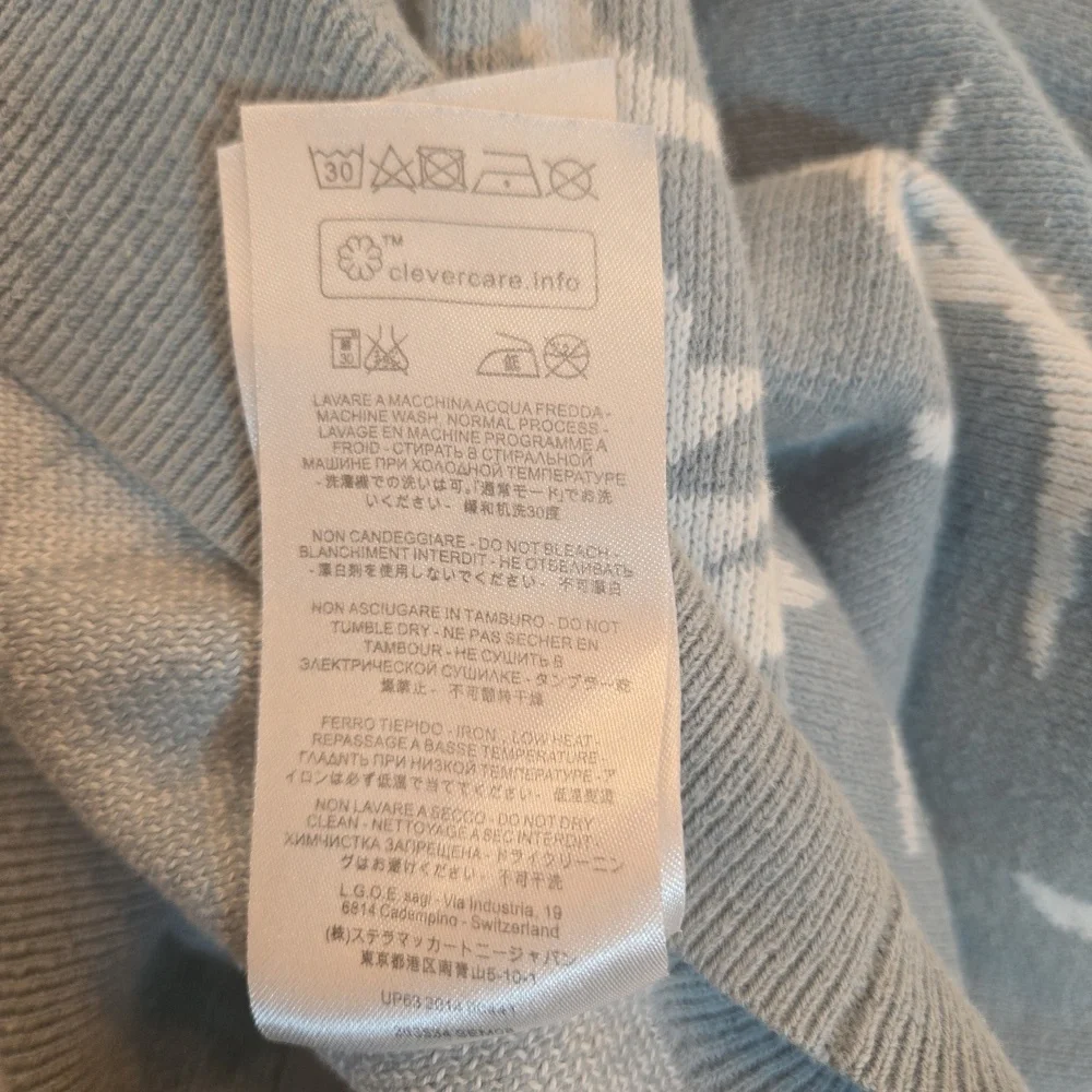 Stella McCartney Kids 100% Cotton Shark Sweater Sweatshirt Blue Size 12yrs - Picture 10 of 10